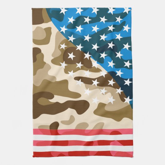 Patriotisches Tarnmuster Geschirrtuch (Vertikal)