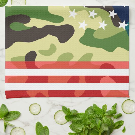 Patriotisches Tarnmuster Küchentuch (Gefaltet)