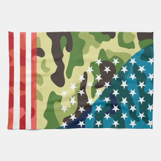 Patriotisches Tarnmuster Küchentuch (Horizontal)