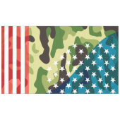 Patriotisches Tarnmuster Tischdecke (Vorderseite (Horizontal))