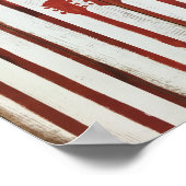 Patriotisches Thema der amerikanischen Flagge mit  Poster (Ecke)