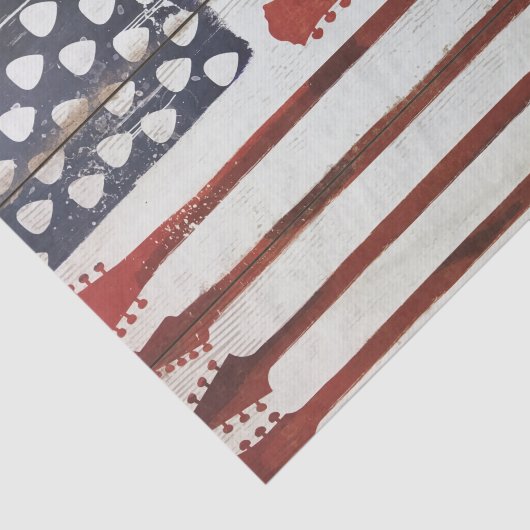 Patriotisches Thema der amerikanischen Flagge mit Seidenpapier (Ausschnitt)