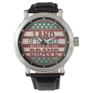 Patriotisches Thema Inspirierendes Zitat Amerikani Armbanduhr