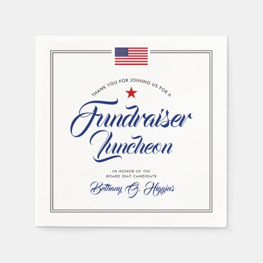 Patriotisches Themenereignis | Amerikanische Flagg Serviette (Vorderseite)