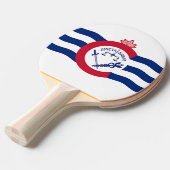 Patriotisches Tischtennispaddel mit Flagge von Cin Tischtennis Schläger (Vorderseite)