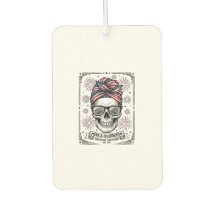 Patriotisches Totenkopf-Feuerwerk Vintage-Stickere Autolufterfrischer