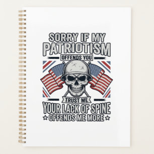 Patriotisches Totenkopf-Vintage-Stich-Zitat-Vektor Planer