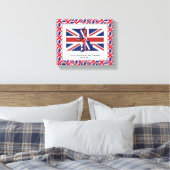 Patriotisches UNION JACK-Foto Leinwanddruck (Insitu (Schlafzimmer))