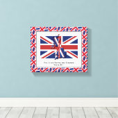 Patriotisches UNION JACK-Foto Leinwanddruck (Insitu (Holzboden))