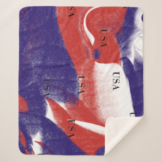 Patriotisches Urbanes Patriotisches USA-Abstrakt Sherpadecke