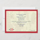 Patriotisches US Flagge USA-Foto lädt ein Einladung (Rückseite)