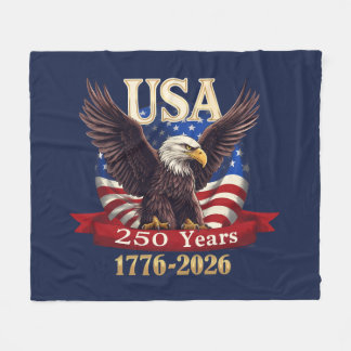 Patriotisches USA 250. 1776-2026 Amerikanische Fla Fleecedecke