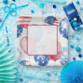 Patriotisches USA 4. Juli Pappteller (Party)