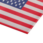 Patriotisches-USA-Flagge-Glas-Schneidbrett – Ameri Schneidebrett (Ecke)
