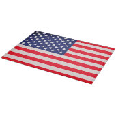 Patriotisches-USA-Flagge-Glas-Schneidbrett – Ameri Schneidebrett (Ecke)