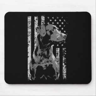 Patriotisches USA-Flagge Schwarz Labrador-Geschenk Mousepad