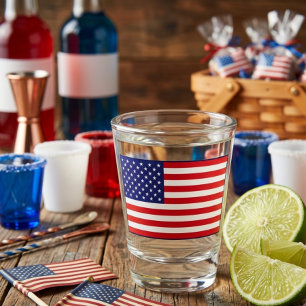 Patriotisches USA-Flagge-Shotglas – American Pride Schnapsglas