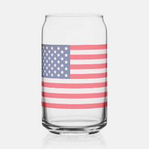 Patriotisches USA-Flaggen-Glas - Amerikanischer St Dosenglas