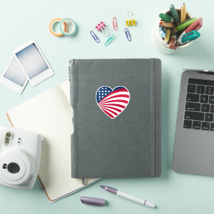 Patriotisches USA-Flaggen-Herz Aufkleber