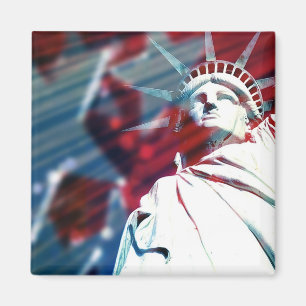 Patriotisches USA-Freiheitsstatue Flaggen-Entwurf Magnet