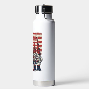 Patriotisches USA-Gnom-Trio Vintage-Vektordesign_1 Trinkflasche