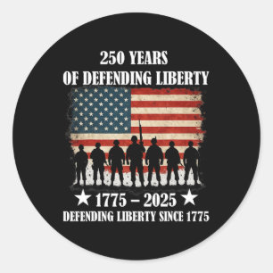 Patriotisches USA-Heer US-Militärparade 250. Jahre Runder Aufkleber