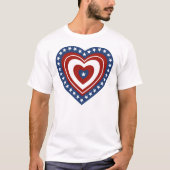 Patriotisches USA-Herz T-Shirt (Vorderseite)