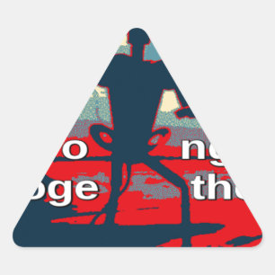 Patriotisches USA-Hoffnungs-Grafik-Art-Print-Desig Dreieckiger Aufkleber