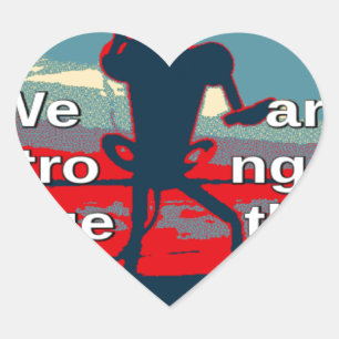 Patriotisches USA-Hoffnungs-Grafik-Art-Print-Desig Herz-Aufkleber