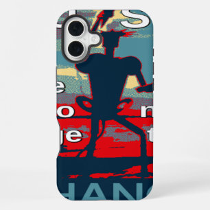 Patriotisches USA-Hoffnungsgrafik-Design iPhone 16 Plus Hülle