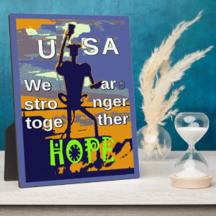 Patriotisches USA Hoffnungsgrafik Fotoplatte
