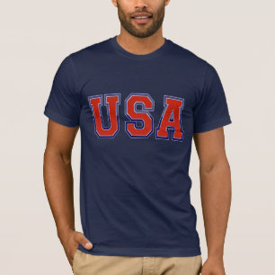 Patriotisches USA in Rot Weiß und Blau T-Shirt