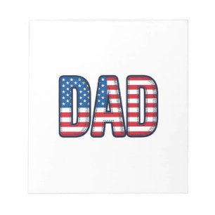 Patriotisches VATER-Vektor-Shirt-Design_1 Notizblock