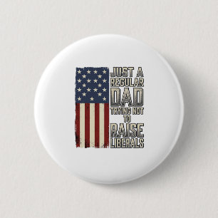 Patriotisches Vater Vintage-Flagge-Zitat-Shirt-Des Button