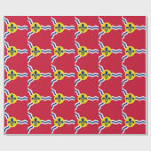 Patriotisches Verpackungspapier, Flagge von St. Lo Geschenkpapier (Flach)