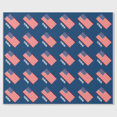 Patriotisches Verpackungspapier mit der Flagge Ame Geschenkpapier (Flach)