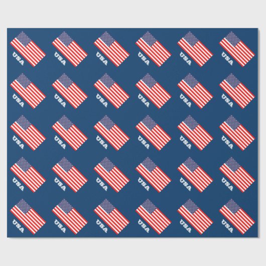 Patriotisches Verpackungspapier mit der Flagge Ame Geschenkpapier (Flach)