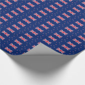 Patriotisches Verpackungspapier mit der Flagge Neu Geschenkpapier (Ecke)