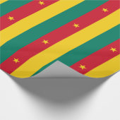Patriotisches Verpackungspapier mit Flagge Kamerun Geschenkpapier (Ecke)