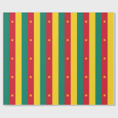 Patriotisches Verpackungspapier mit Flagge Kamerun Geschenkpapier (Flach)