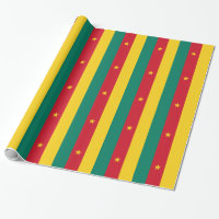 Patriotisches Verpackungspapier mit Flagge Kamerun