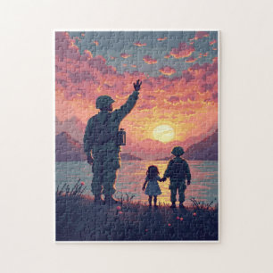 Patriotisches verstecktes Bild-Mosaik-Aktivitätssp Puzzle