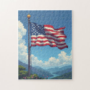 Patriotisches verstecktes Bild-Mosaik-Aktivitätssp Puzzle