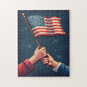 Patriotisches verstecktes Bild-Mosaik-Aktivitätssp Puzzle