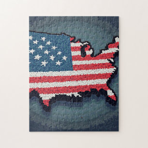 Patriotisches verstecktes Bild-Mosaik-Aktivitätssp Puzzle
