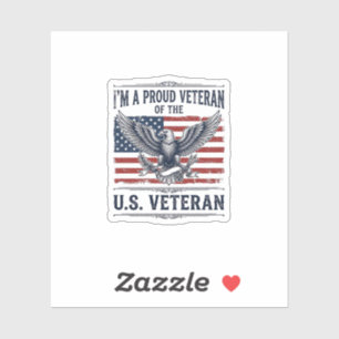 Patriotisches Veteran-Adler Vintage-Stickerei-Shir Aufkleber