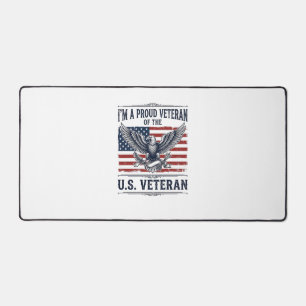Patriotisches Veteran-Adler Vintage-Stickerei-Shir Schreibtischunterlage