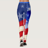 Patriotisches Viertel des Juli-Veteranen-Tages Leggings (Rückseite)