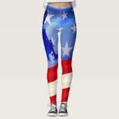 Patriotisches Viertel des Juli-Veteranen-Tages Leggings (Vorderseite)