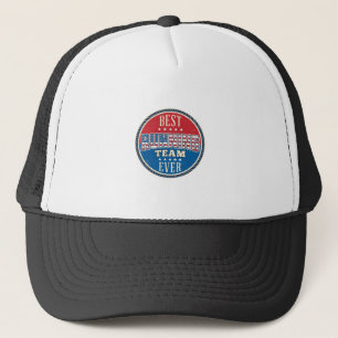 Patriotisches Vintage-Abzeichen-Design für Lauftea Truckerkappe